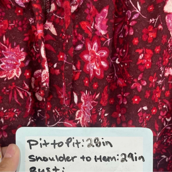 Lane Bryant Floral Front Tie Pullover Blouse Women’s 26/28 Summer Spring Casual - Picture 10 of 11